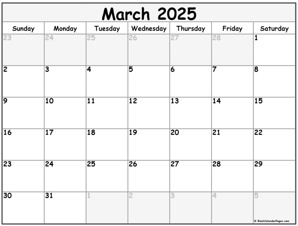 Calendar Printable March 2025 Lindi Perrine