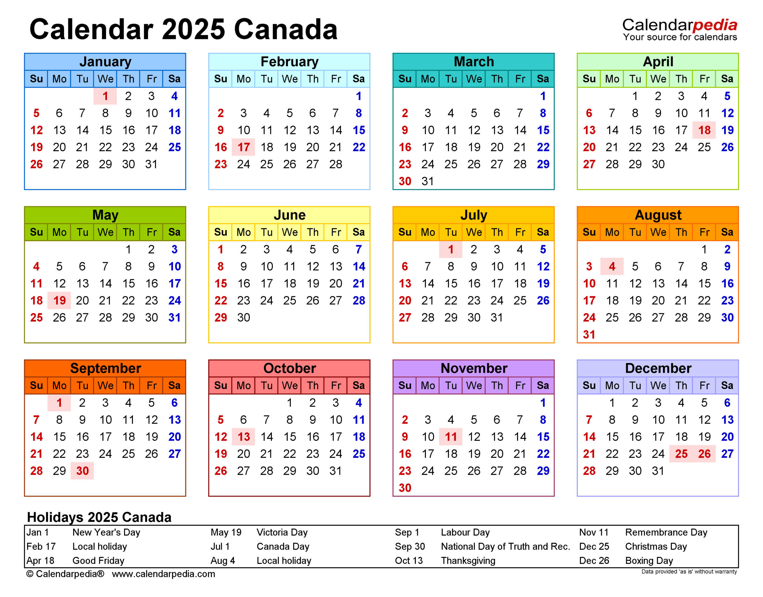 Canada Statutory Holidays 2025 Emily J Hayward