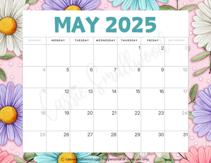 Cute Calendar For 2025 Printable Budget Calendar