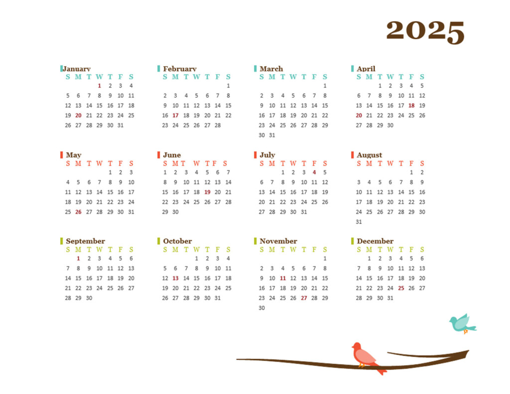Editable Calendar 2025 Word Tina R Bittle