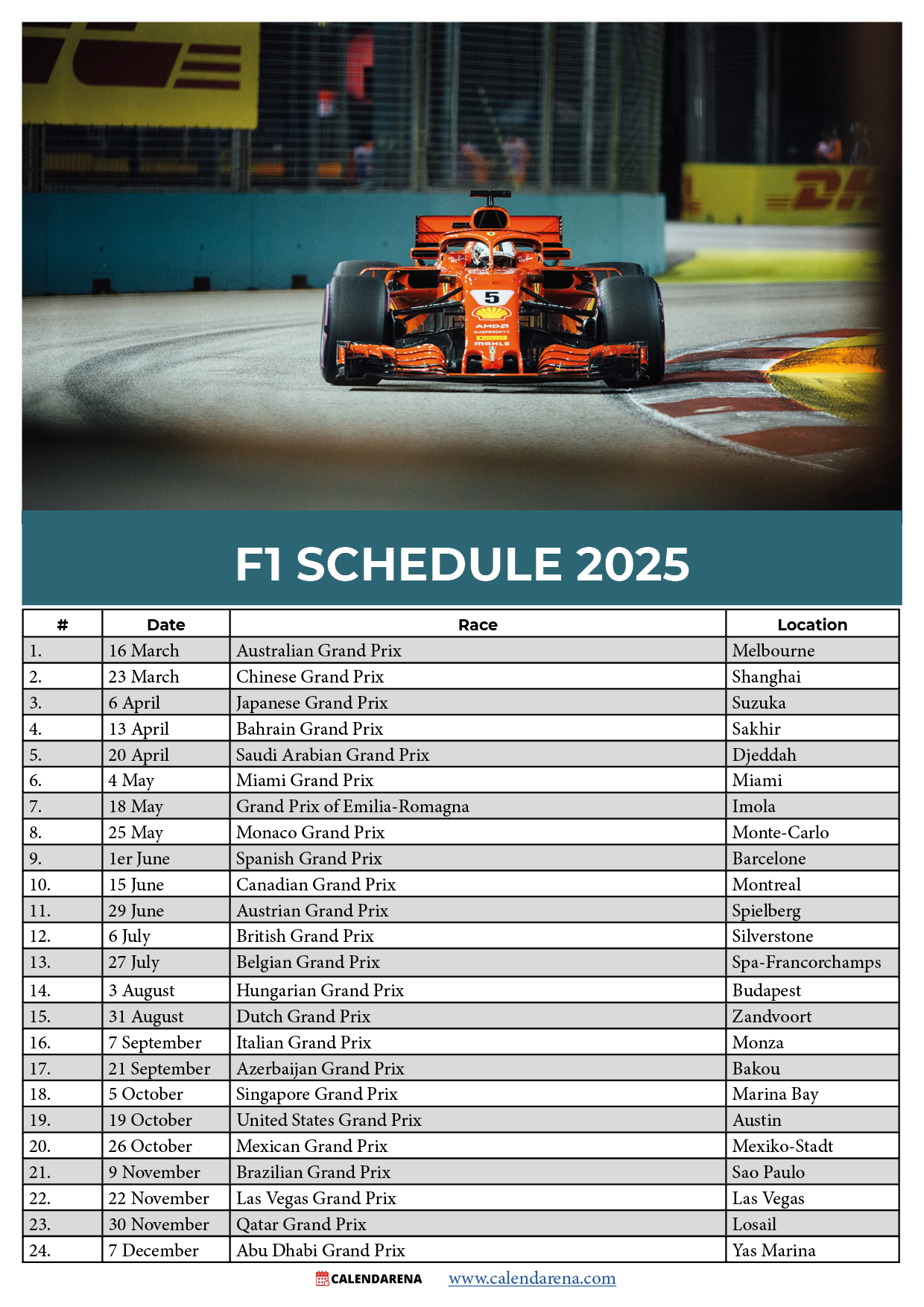 F1 Schedule 2025 Must See Races