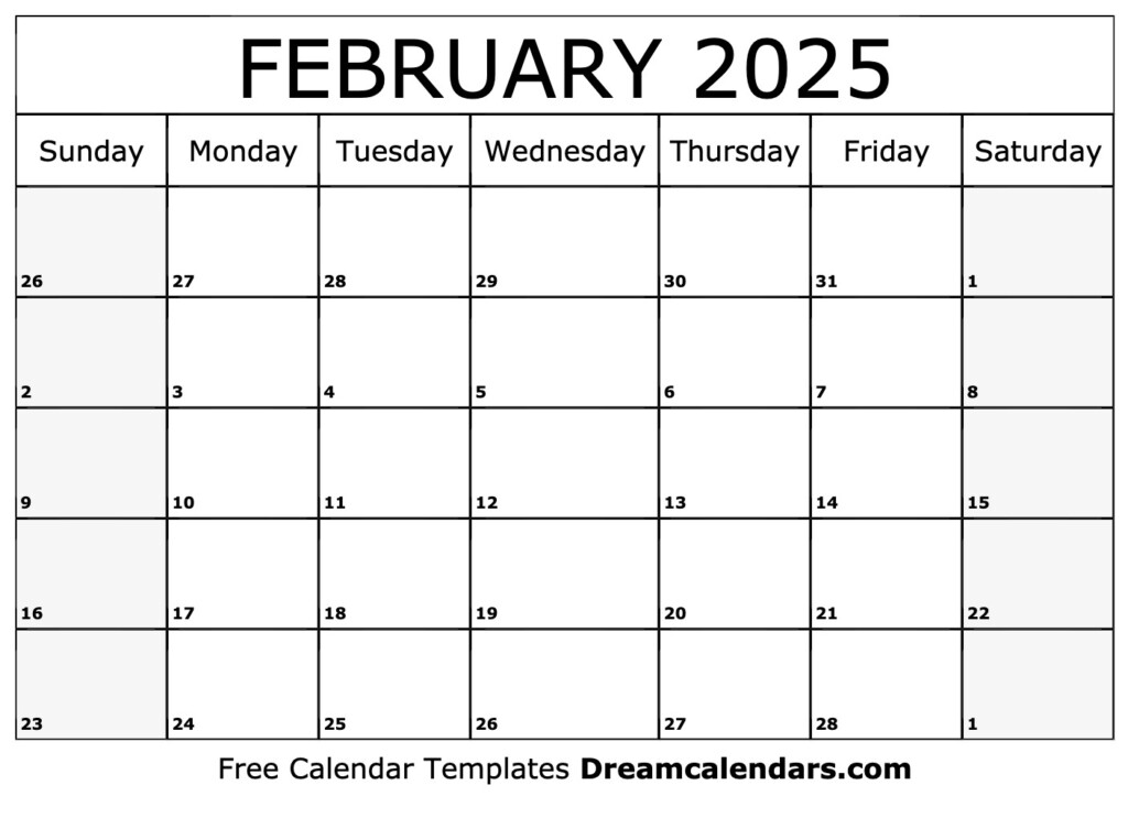 February 2025 Calendar With Holidays Printable Free Amanda M Bach