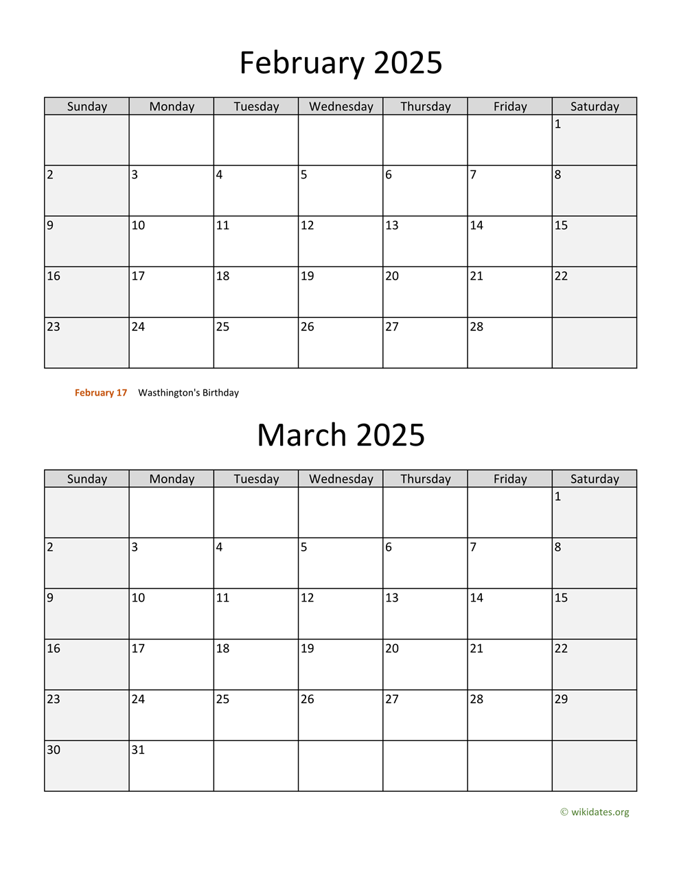 February And March 2025 Calendar Printable Michelle B Burgos