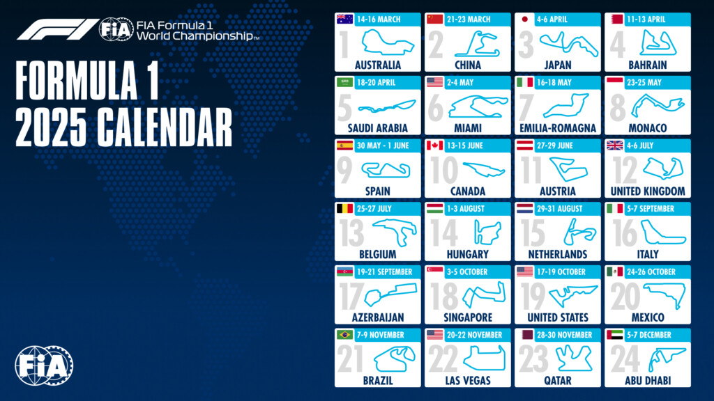 Fia Formula 1 Calendar 2025 Ailis Anastasia