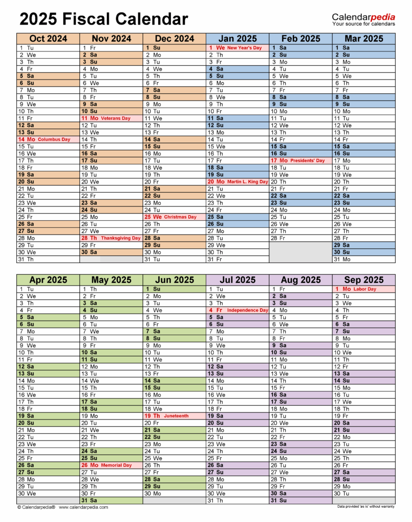 Fiscal Calendar 2025 Printable Alice S Hewitt