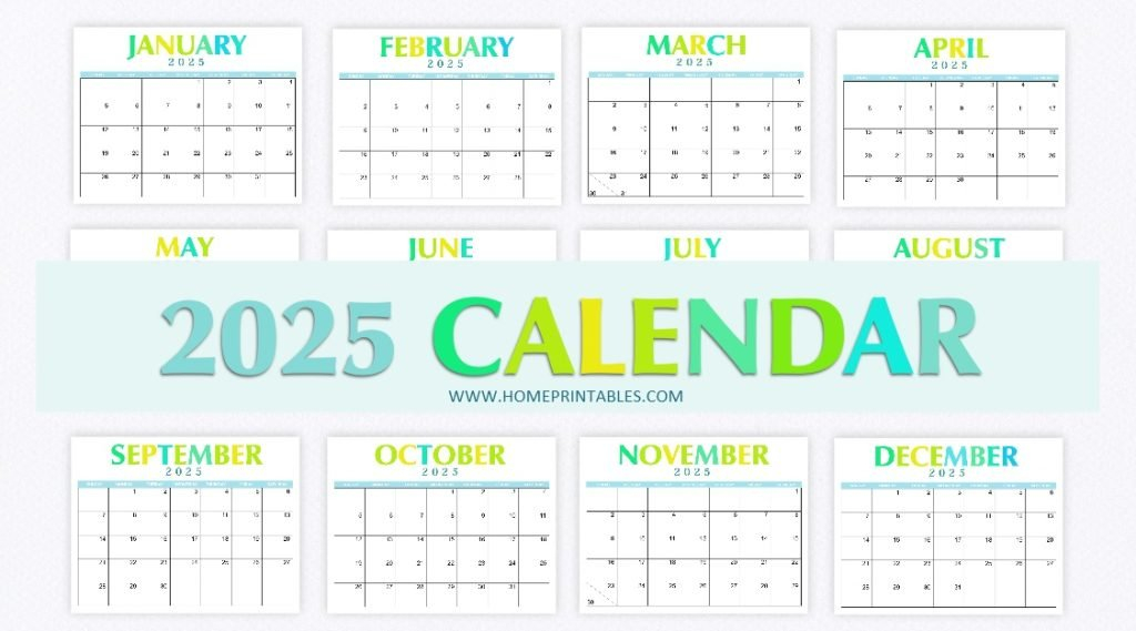 Free 2025 Calendar Printable Your Best PDF Download 