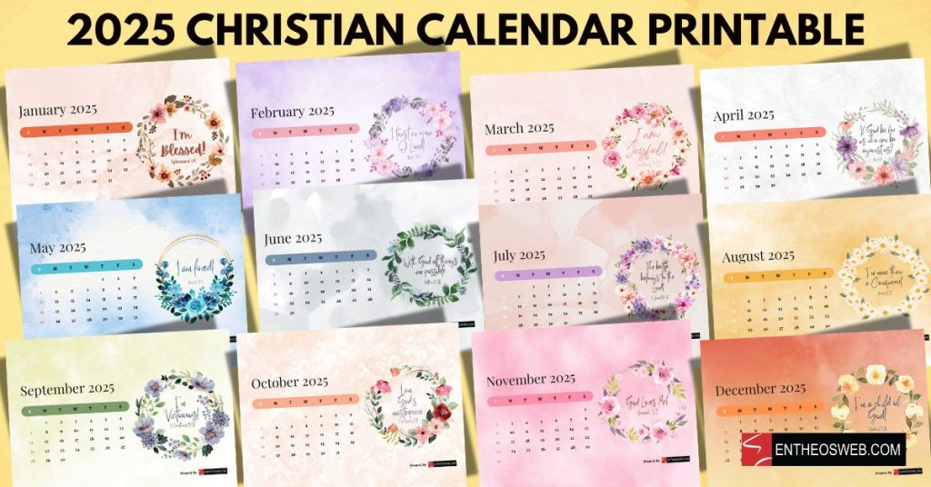 Free 2025 Monthly Calendar Printables EntheosWeb