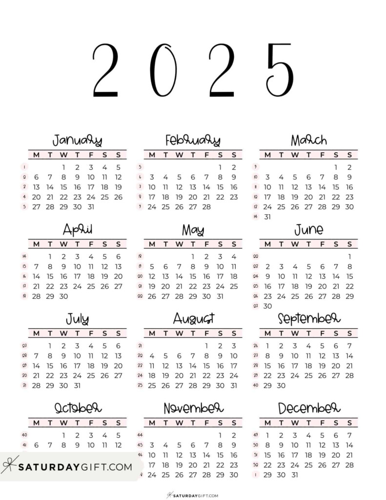 Free 2025 Yearly Calendar Printable Free Pdf Wiki Ollie Marsha