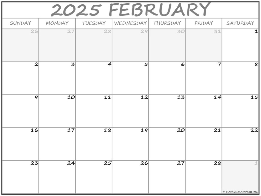 Free Calendar February 2025 Hamish P Wray