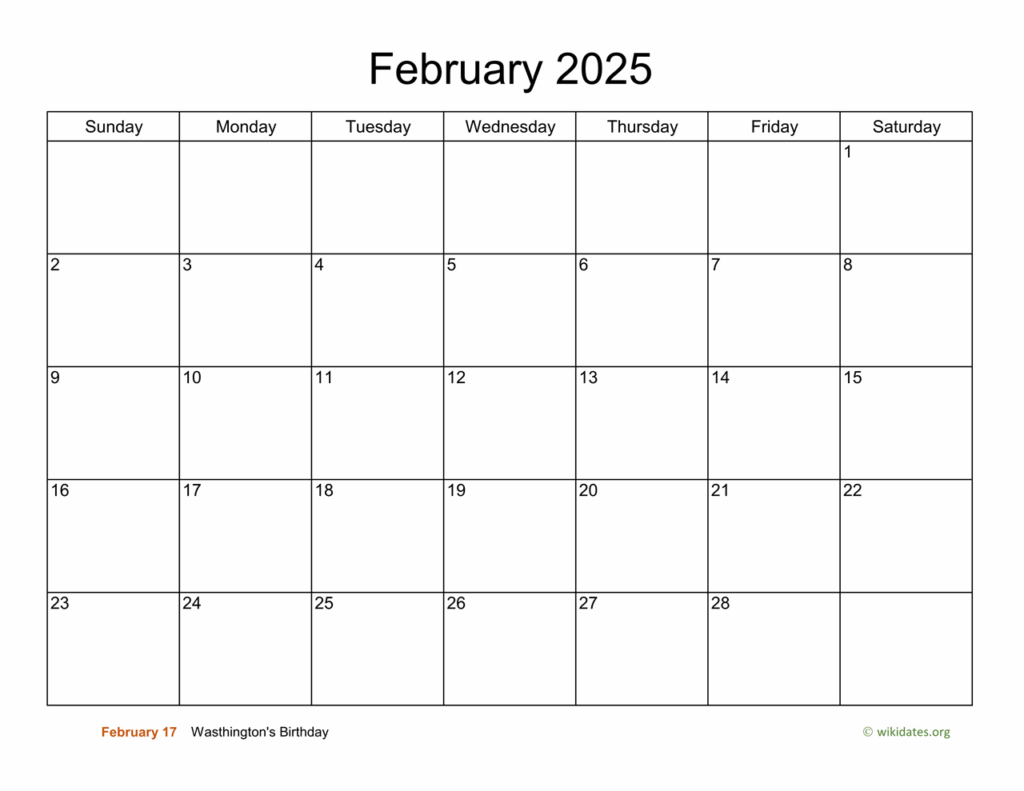 Free February 2025 Calendar Excel Format Download 2025 Calendar 