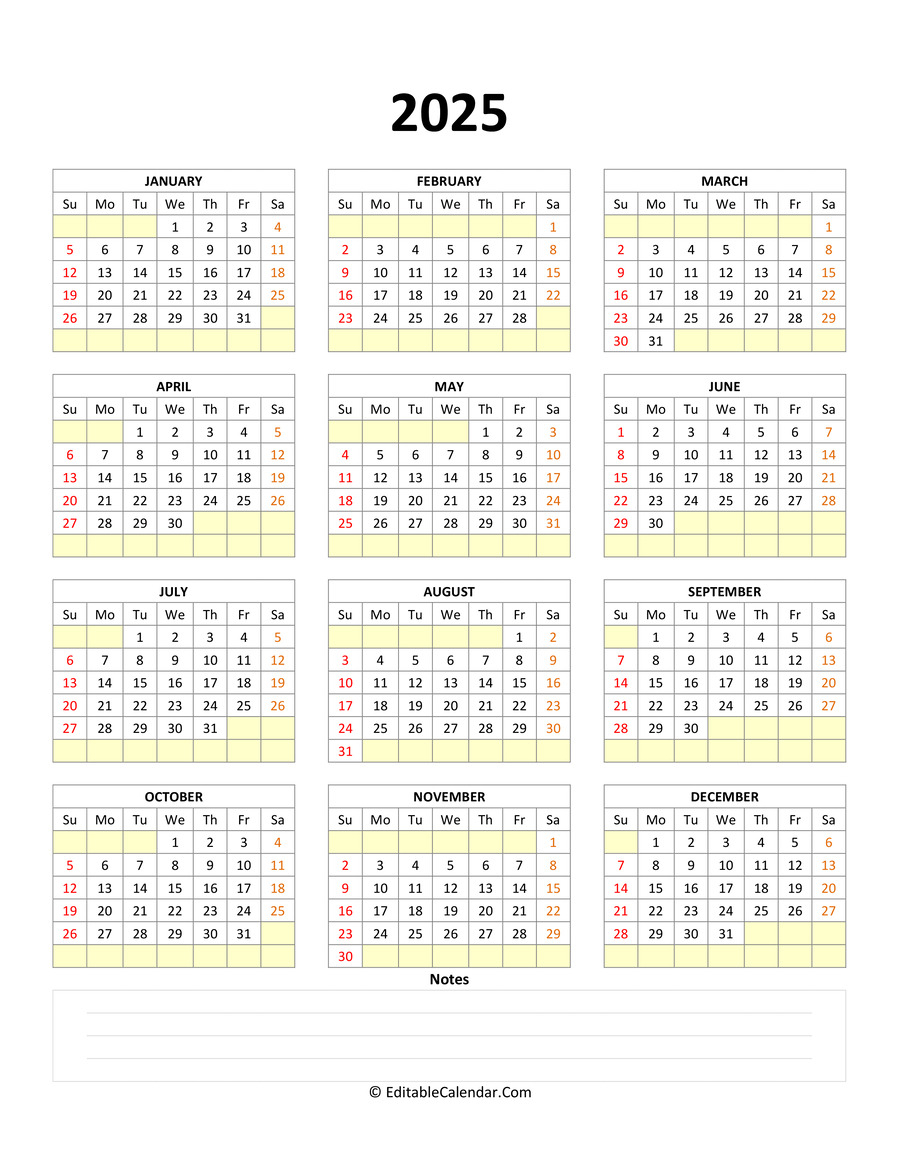 Free Fillable Printable Calendar 2025 Mercy Kaycee