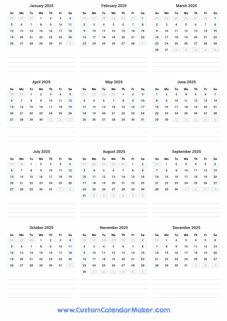 Free Printable 2025 Calendar Portrait Eddie M Hillman