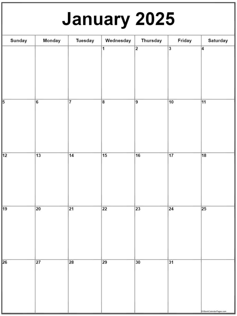 Free Printable 2025 Monthly Calendar Portrait Of The Daniel S White