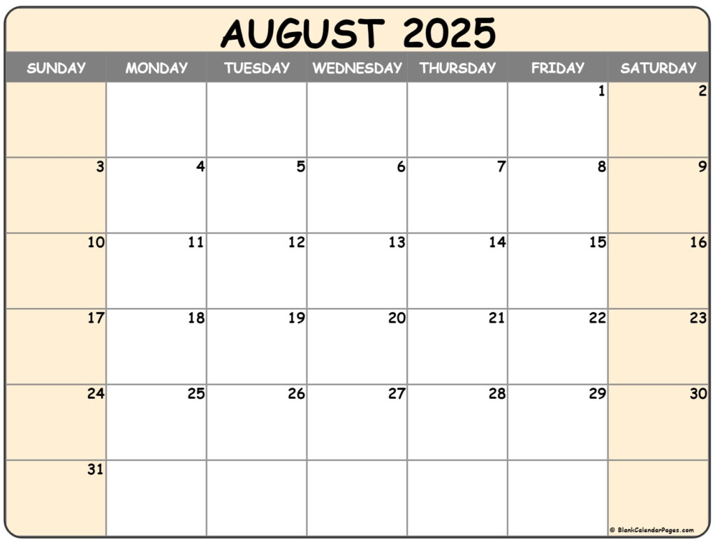 Free Printable August 2025 Calendar 8 10 Agata Ariella