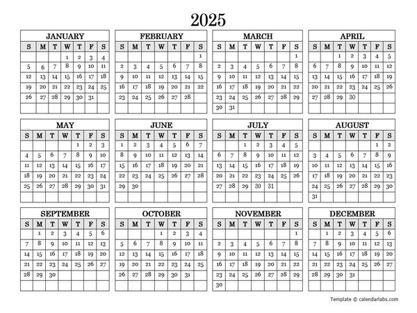 Free Printable Calendar For 2025 Landscape Kip Caritta