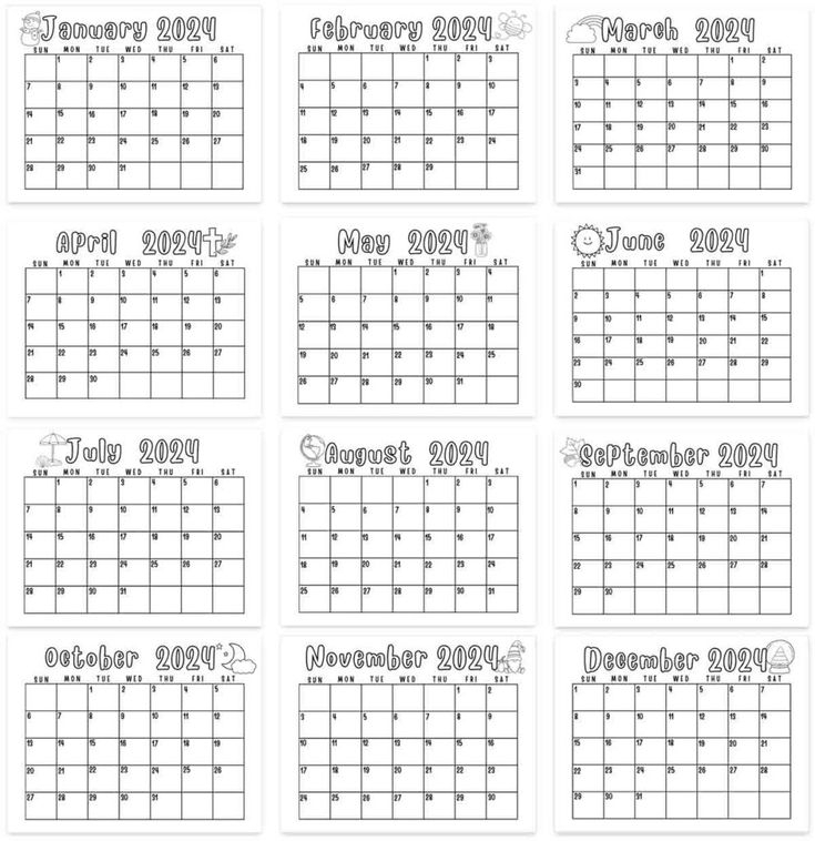 Free Printable Calendar For Kids Dated And Undated 2024 2025 