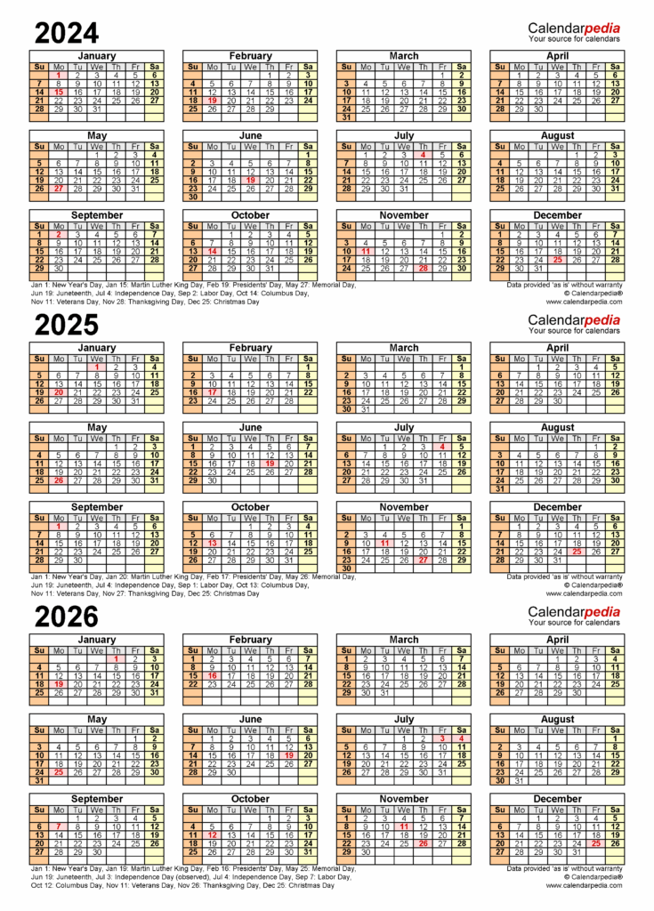 Free Printable Calendars For 2025 2025 And 2026 2025 Whole Year 