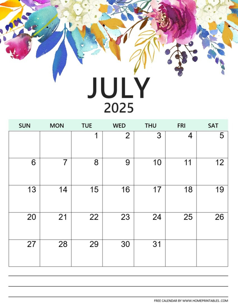 Free Printable Floral Calendar 2025 Casie Merline
