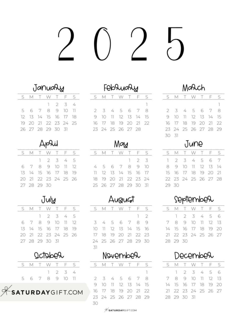 Free Printable Monthly Calendar 2025 Half Size Rana Rami