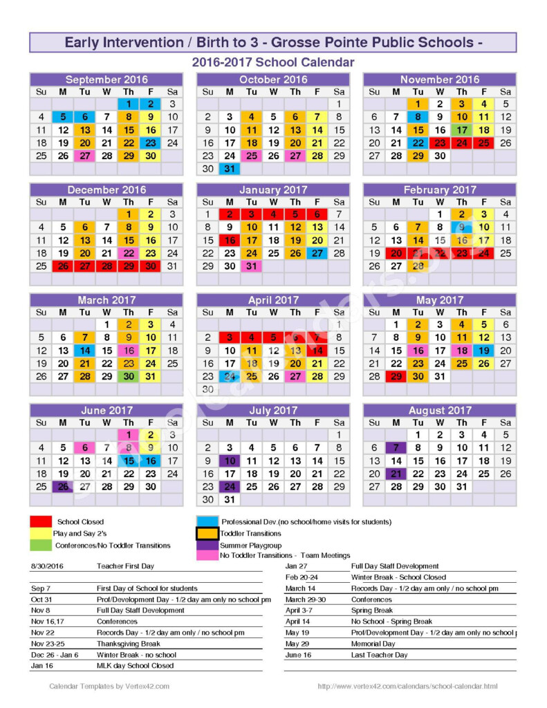 Grosse Pointe Public Schools 2025 Calendar Calculator Program 