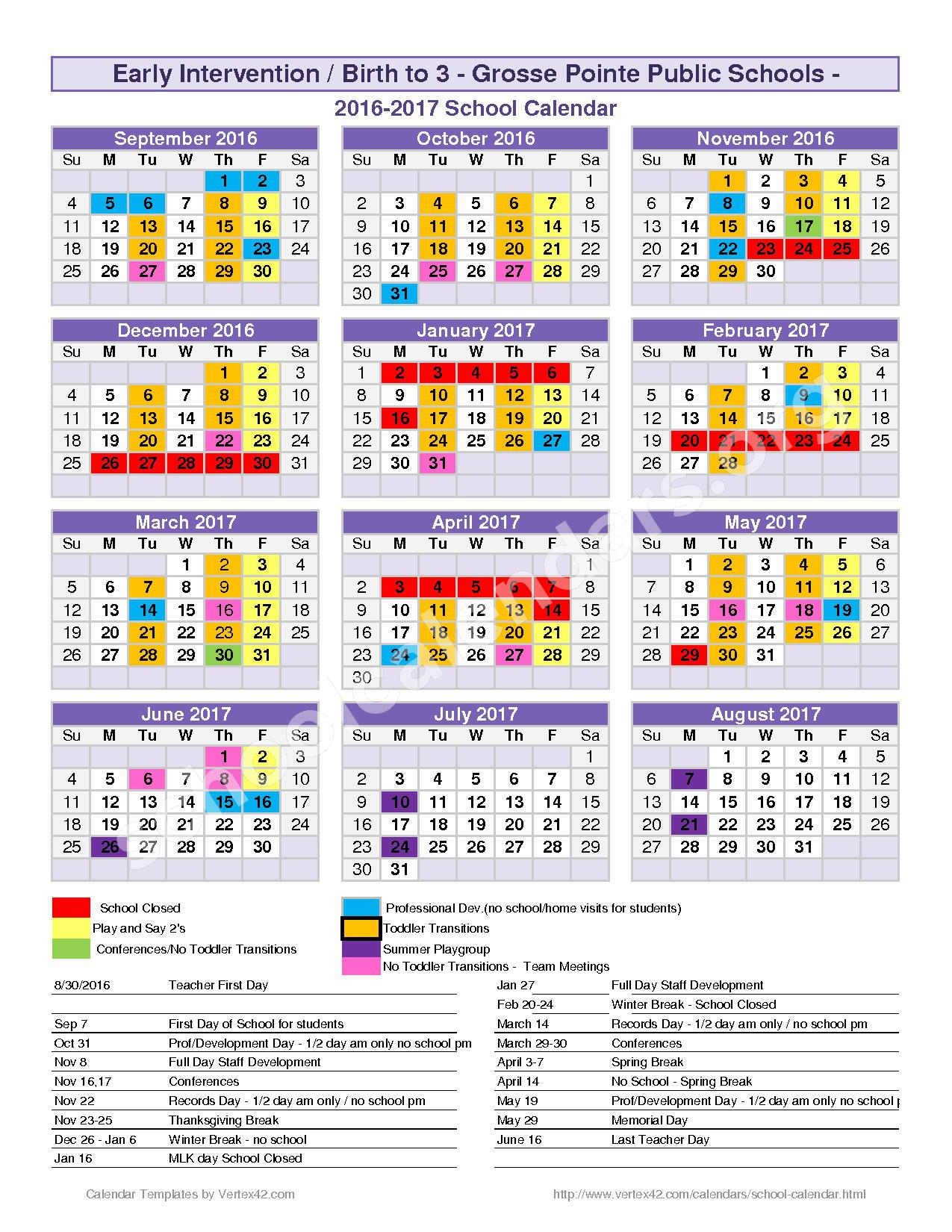 Grosse Pointe Public Schools 2025 Calendar Calculator Program