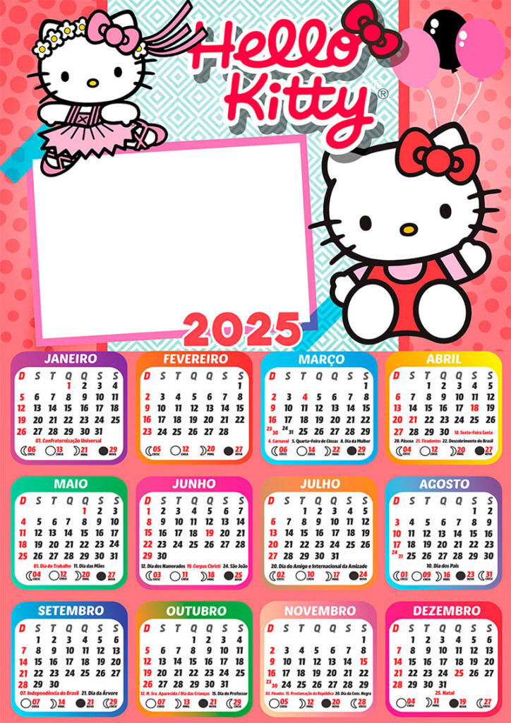Hello Kitty Calendar Printable 2025 Elsa Nolana