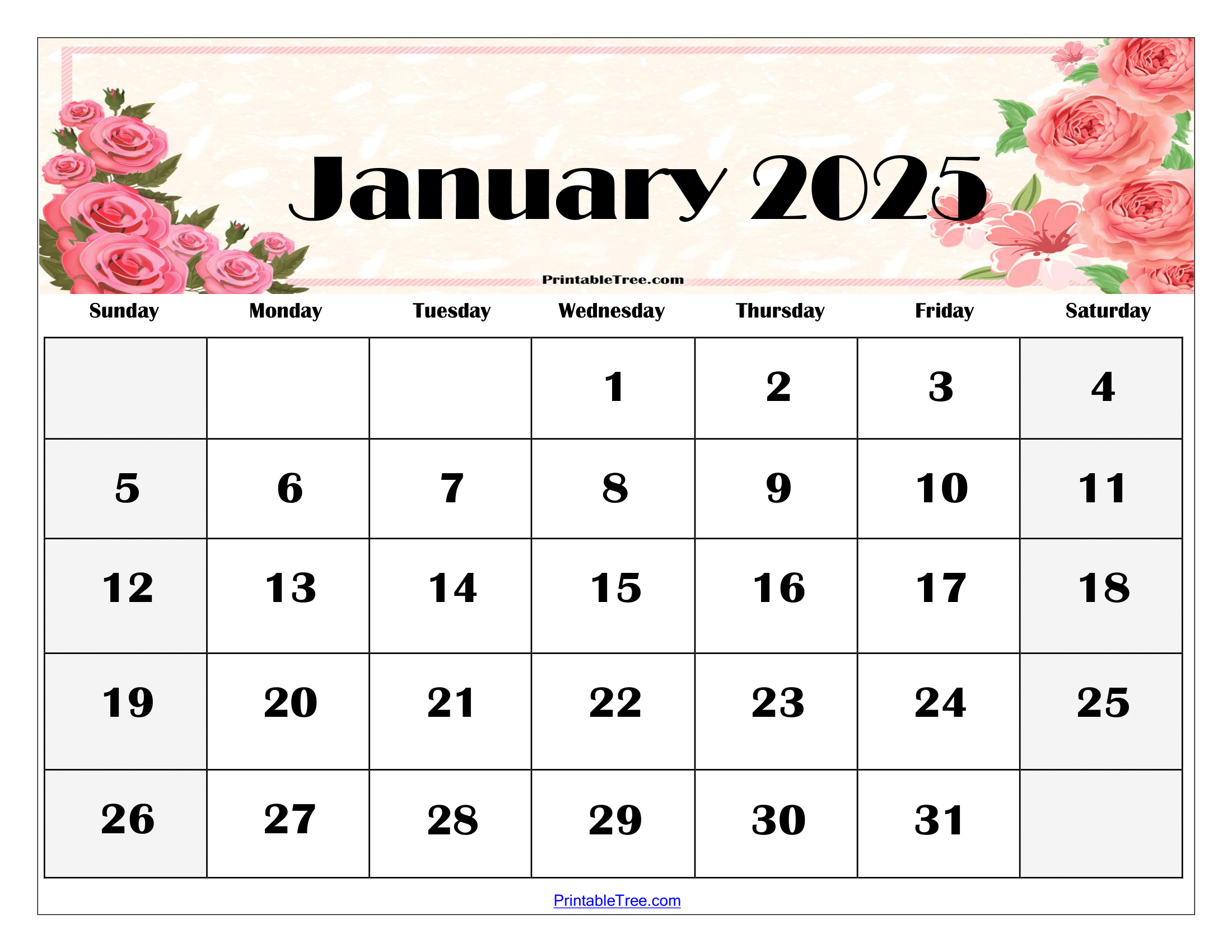 Jan 2025 Calendar Alma D Klausen