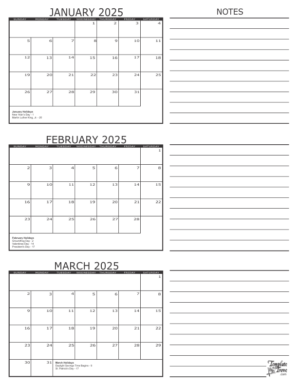 Jan Feb March April 2025 Calendar Image Stephanie P Munoz