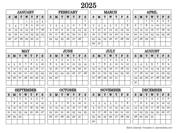 Landscape 2025 Calendar Printable Free Alfred C Johnsen