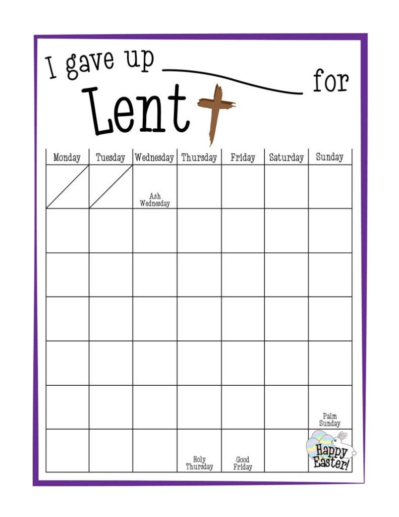 Lent Calendar 2025 Free Printable Stickers Safa Leila