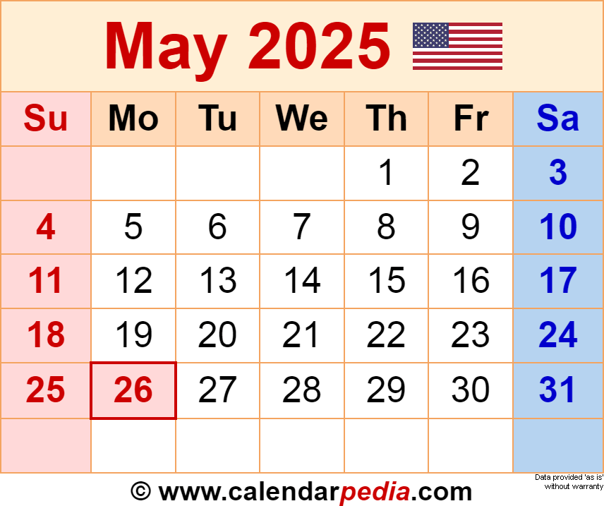 May 2025 Calendar Blog John C Corbitt