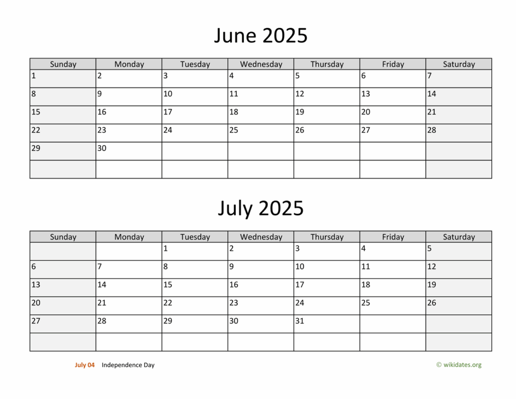 May June July 2025 Calendar Monday Start George J Pierce
