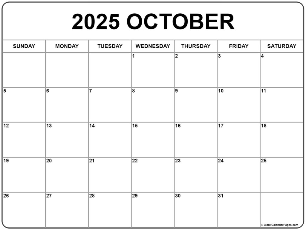 October 2025 Printable Calendar A Comprehensive Guide To Planning And 