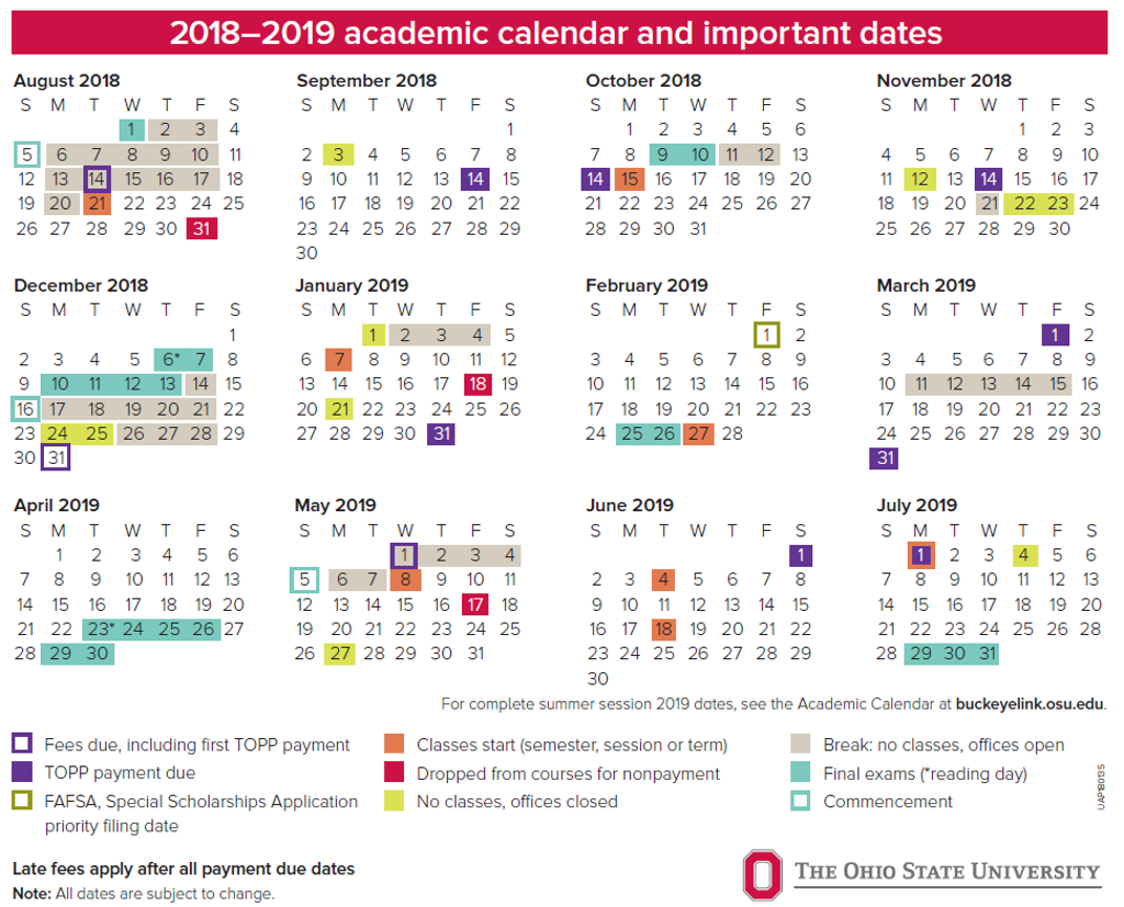 Ohio State Schedule 2025 Academic Calendar Amalie M Frederiksen