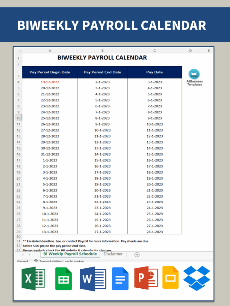 Pay Period Calendar 2025 Bi Weekly Template Rhea C Timberlake