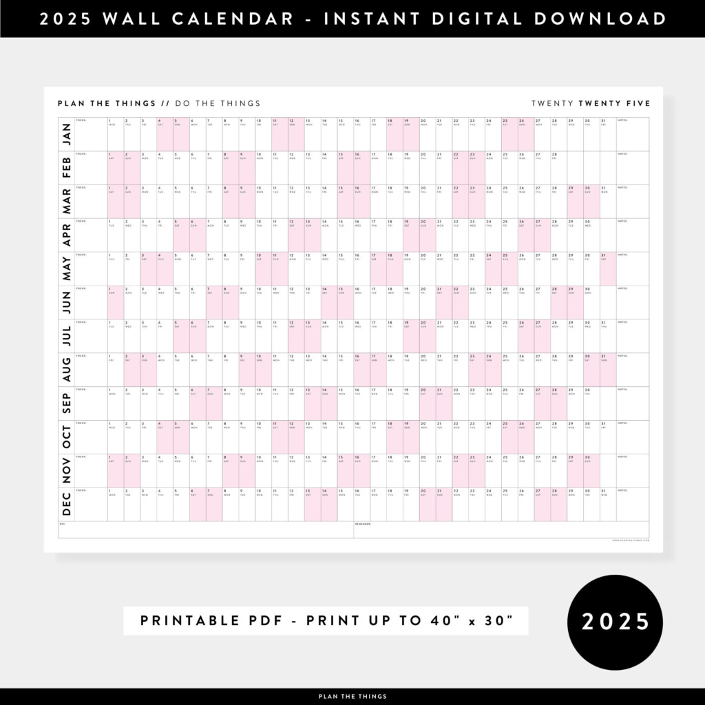 Planner Wall Calendar 2025 Nash Sterlings