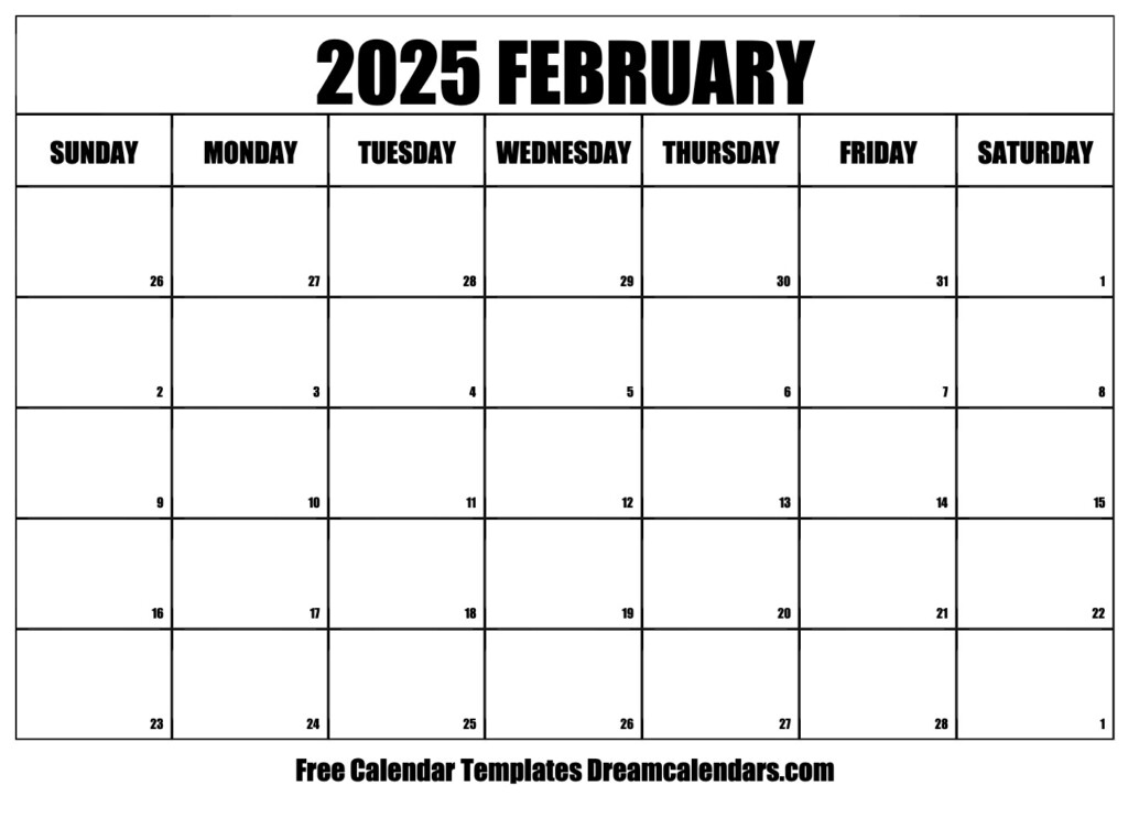 Print Calendar Feb 2025 Pdf John B Mills