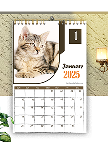 Printable Calendar 2025 Cats Dodie Freddie