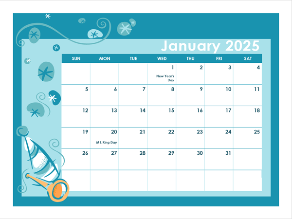 Printable Calendar 2025 Colorful Calendar 2025 Printable