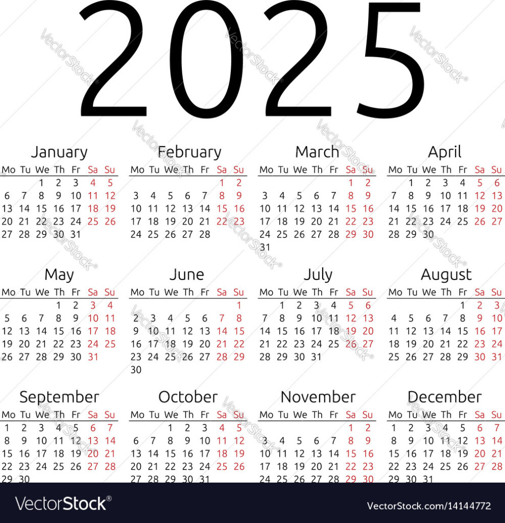 Printable Calendar 2025 Starting Monday Joete Marena