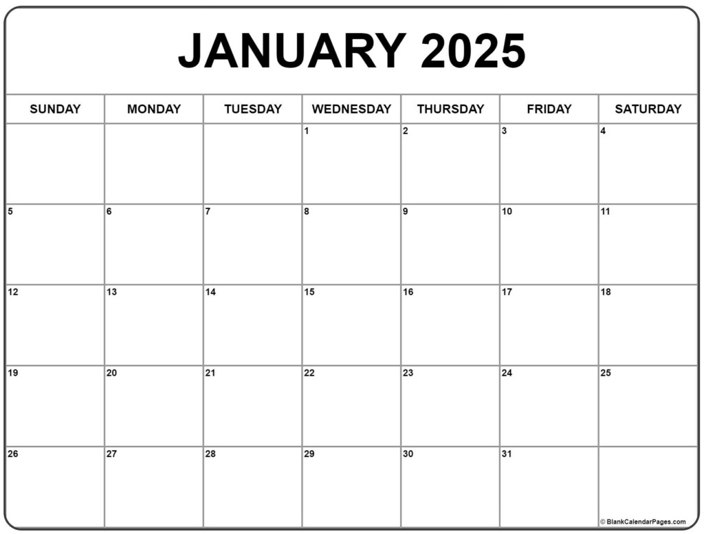Printable Calendar For January 2025 Pdf Free Download Carter Evans