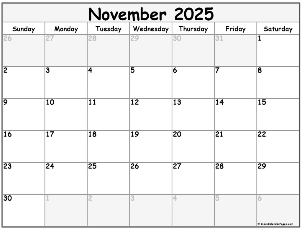 Printable Calendar November 2025 Holden Monroes