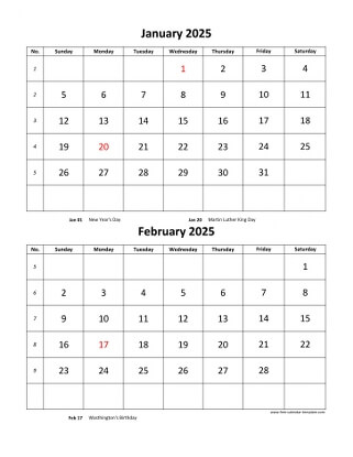 Printable Monthly 2025 Calendar box And Lines For Notes Free 