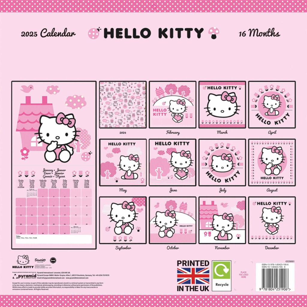 Printable Sanrio Calendar 2025 Printable Calendars