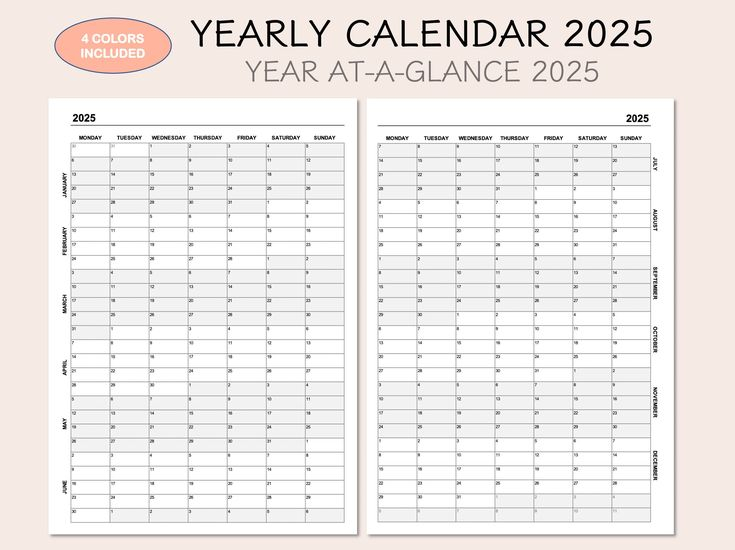 Printable Yearly Planner 2025 My Blog
