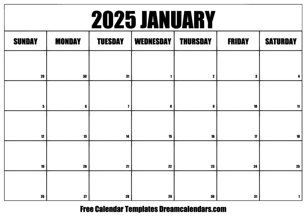 Ree Printable 2025 Calendar January Free Download Kai River