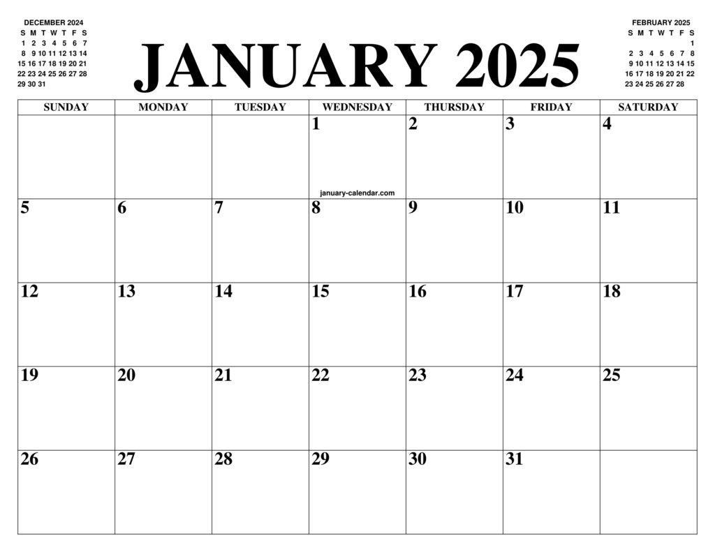 Ree Printable 2025 Calendar January Free Download Kai River