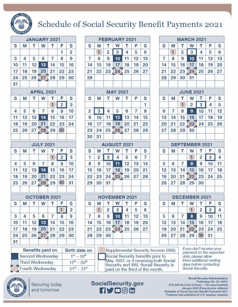 Ssi Payment Schedule 2025 June July Alice C Mundy