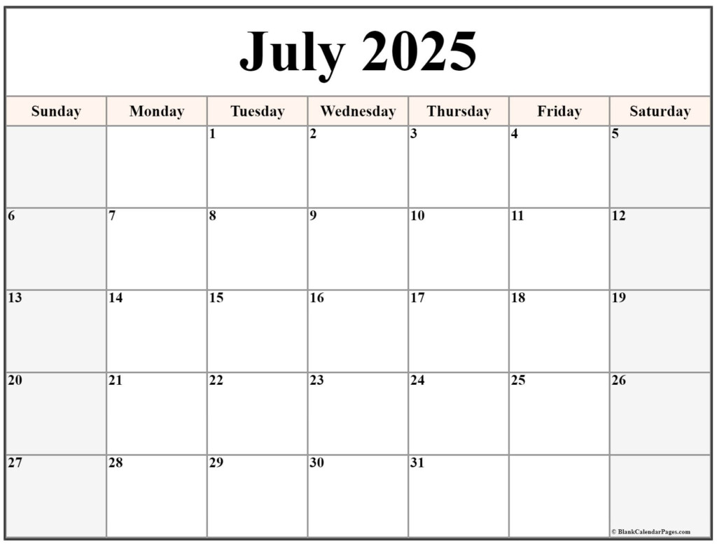 The Calendar For July 2025 Alma D Klausen