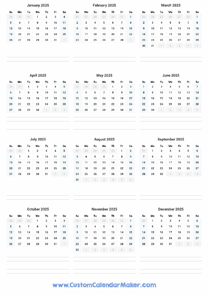 Twelve Month Calendar 2025 A Comprehensive Guide To Planning Your Year 
